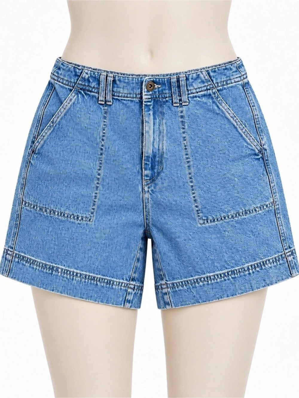 Liz Claiborne Lizwear Vintage Denim Shorts Size 8 High Rise Light Wash